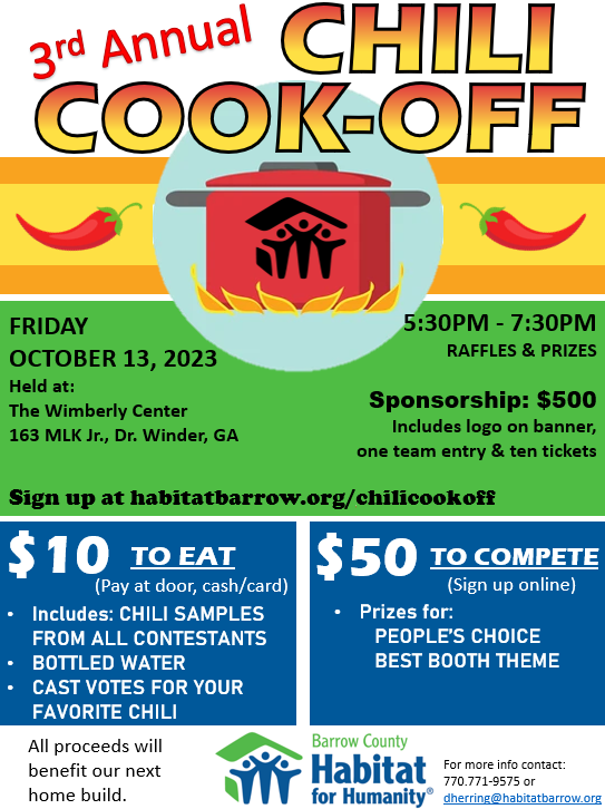 3rd Annual Chili Cook-off Flyer-revised
